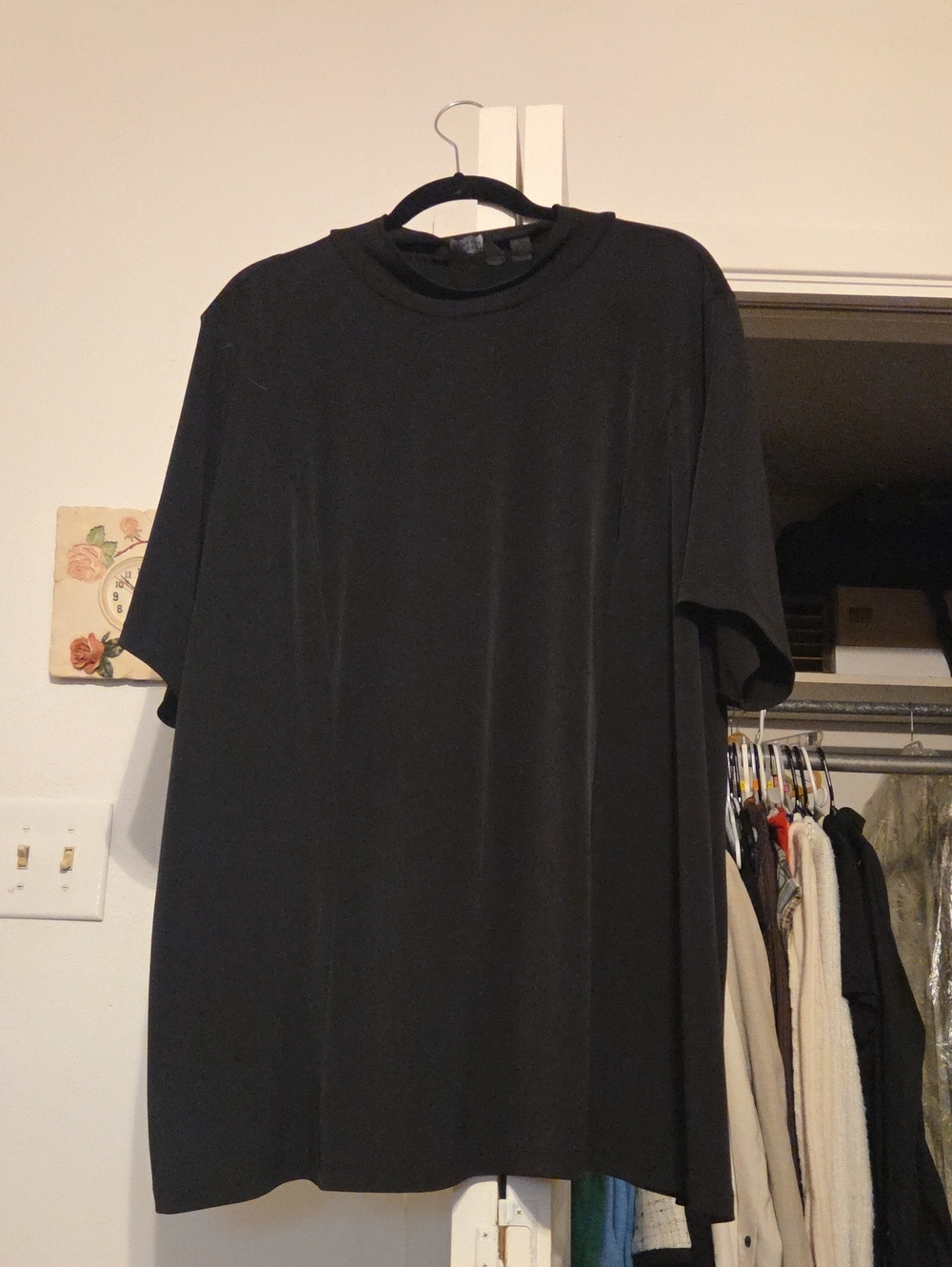 Susan Graver Black Short-Sleeve Crew Neck Tee